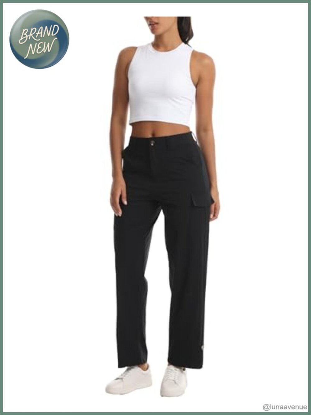Women's Lightweight Hiking Cargo Pants 5 Pockets Straight Leg - Picture 6 of 6